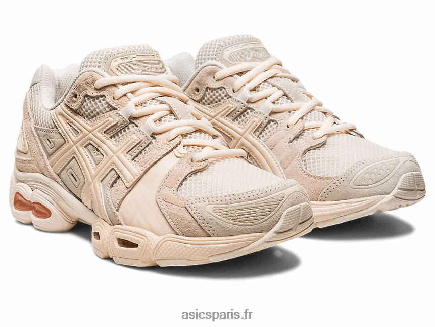 femmes Asics gel-nimbus 9 BXL8B22539 flocons d\'avoine/pêche blanche
