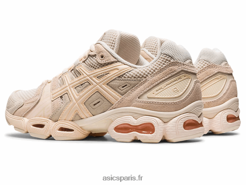 femmes Asics gel-nimbus 9 BXL8B22539 flocons d\'avoine/pêche blanche
