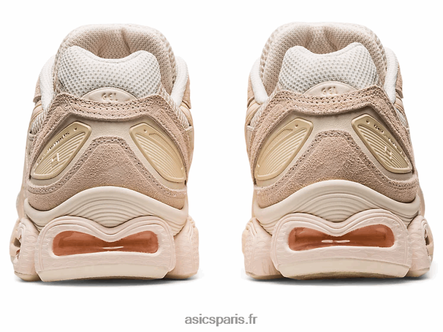 femmes Asics gel-nimbus 9 BXL8B22539 flocons d\'avoine/pêche blanche