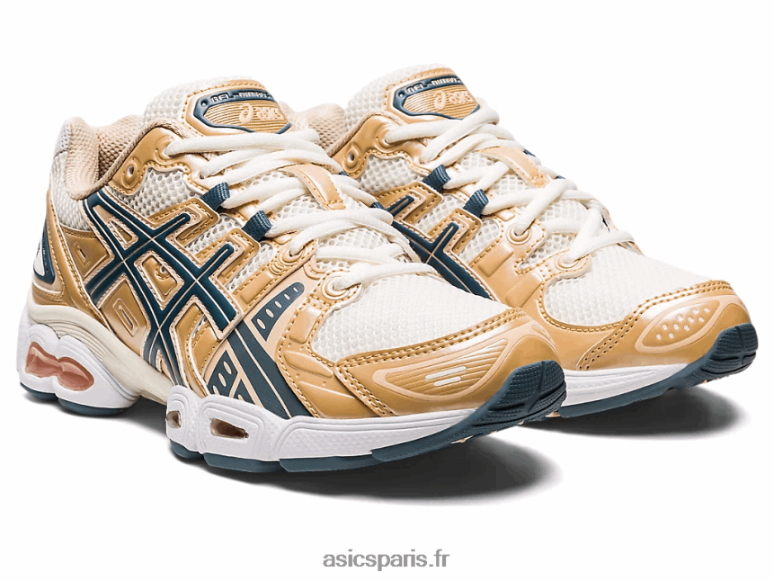 femmes Asics gel-nimbus 9 BXL8B22701 crème/cuir