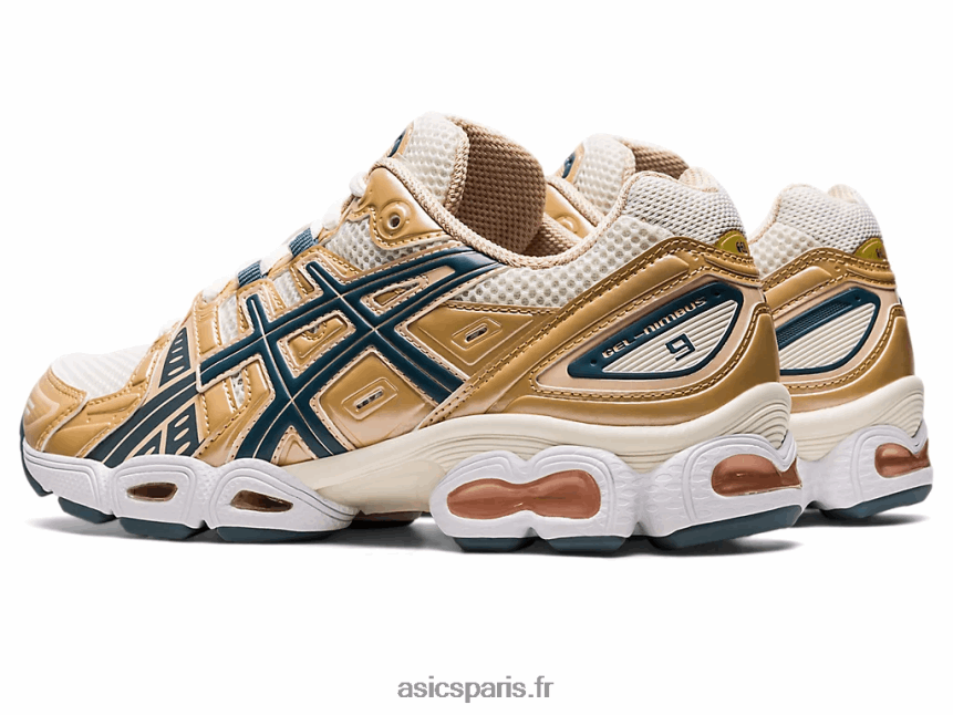femmes Asics gel-nimbus 9 BXL8B22701 crème/cuir