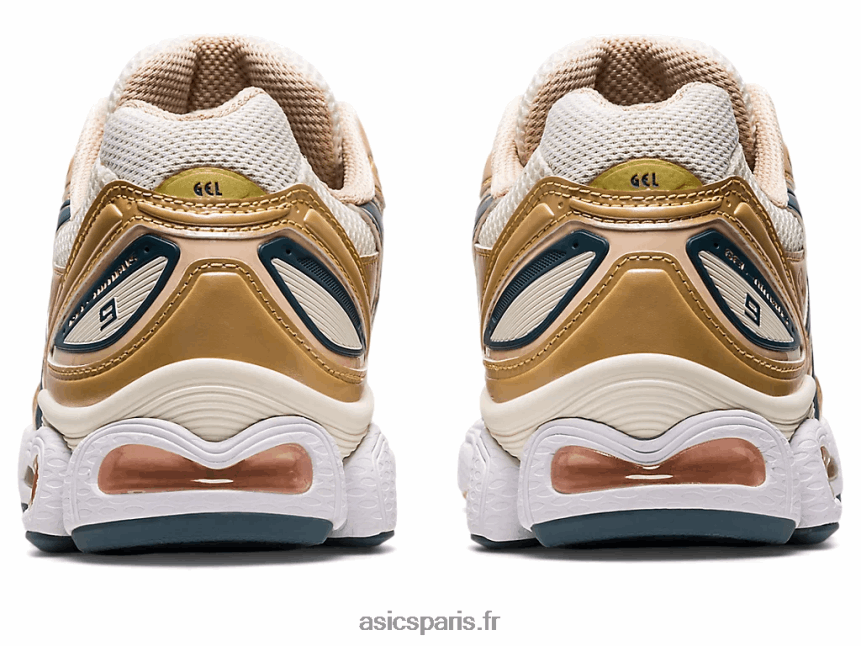 femmes Asics gel-nimbus 9 BXL8B22701 crème/cuir