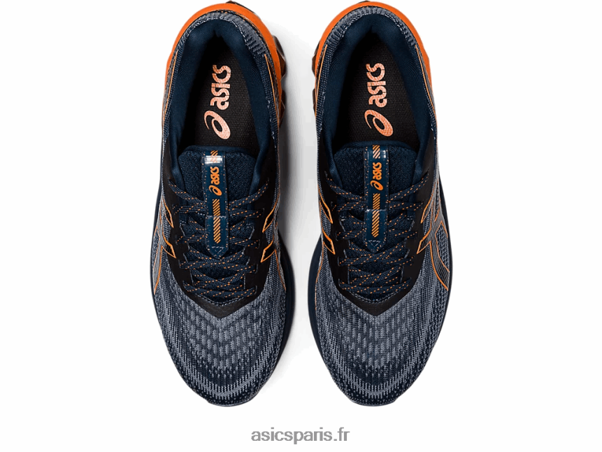 femmes Asics gel quantique 180 vii BXL8B2733 bleu français/orange lave