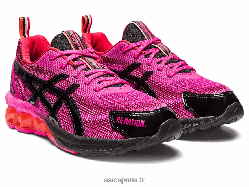 femmes Asics p.e nation x gel-quantum 180 vii BXL8B22382 rose brillant/noir