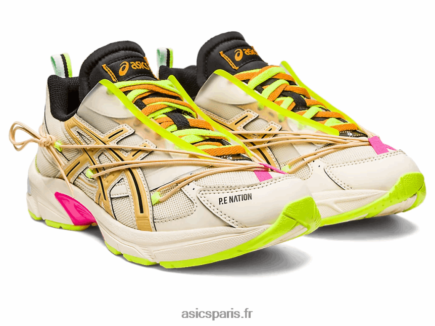 femmes Asics pe nation x gel-1130 BXL8B2776 crème/sac en papier