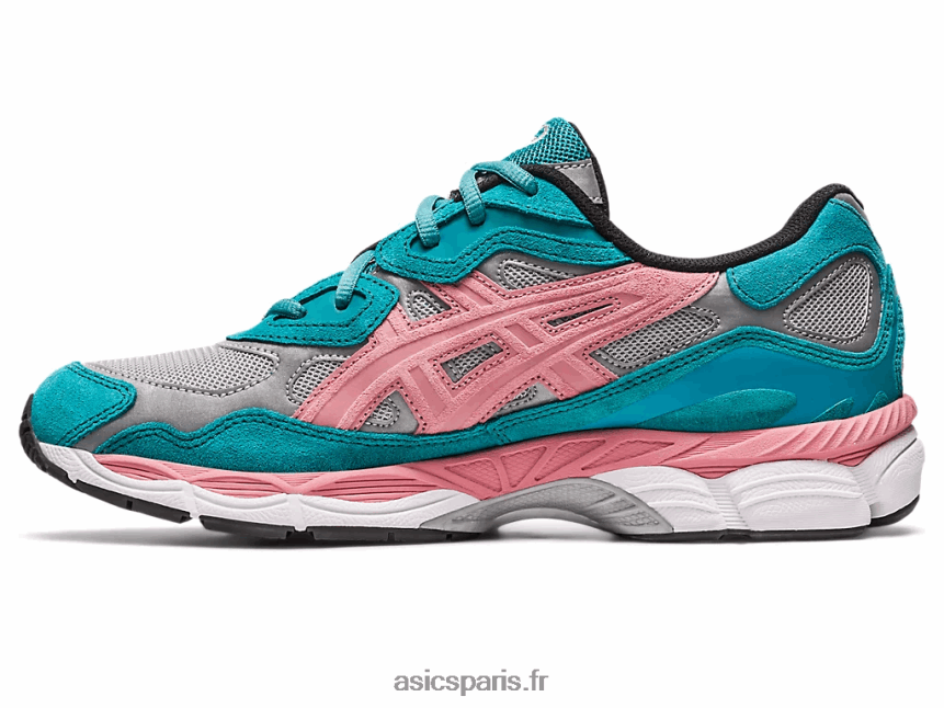 femmes Asics éveillé ny x gel-nyc BXL8B2308 argent pur/ardoise bleu vert