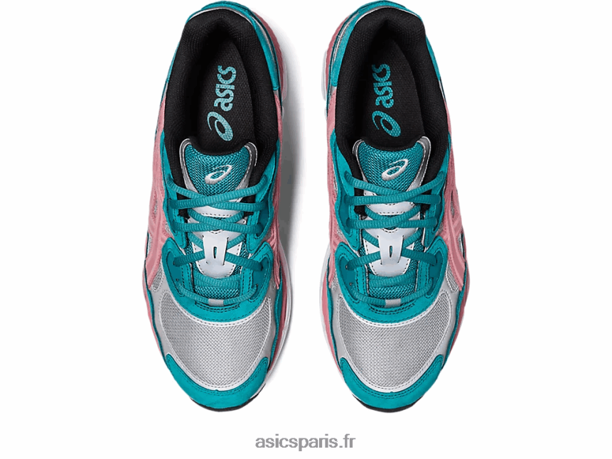 femmes Asics éveillé ny x gel-nyc BXL8B2308 argent pur/ardoise bleu vert