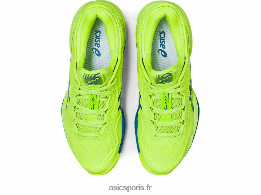 femmes Asics cour ff 3 BXL8B22177 danger vert/reborn bleu