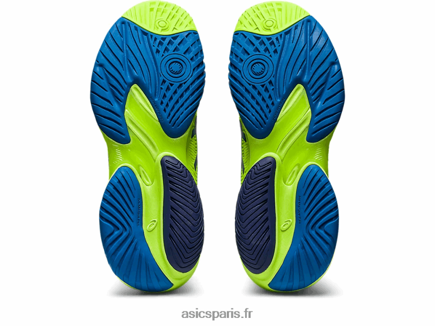 femmes Asics cour ff 3 BXL8B22177 danger vert/reborn bleu