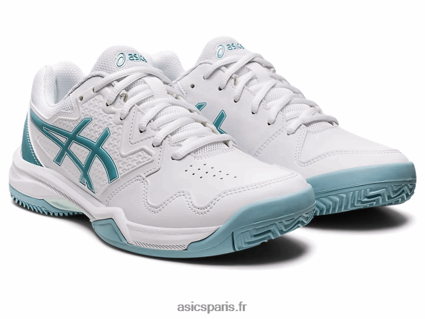 femmes Asics gel-dedicate 7 argile BXL8B23184 blanc/bleu fumé