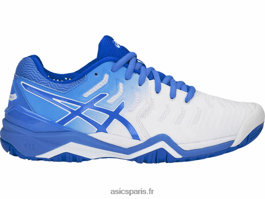 femmes Asics gel-résolution 7 BXL8B24214 côte blanche/bleue