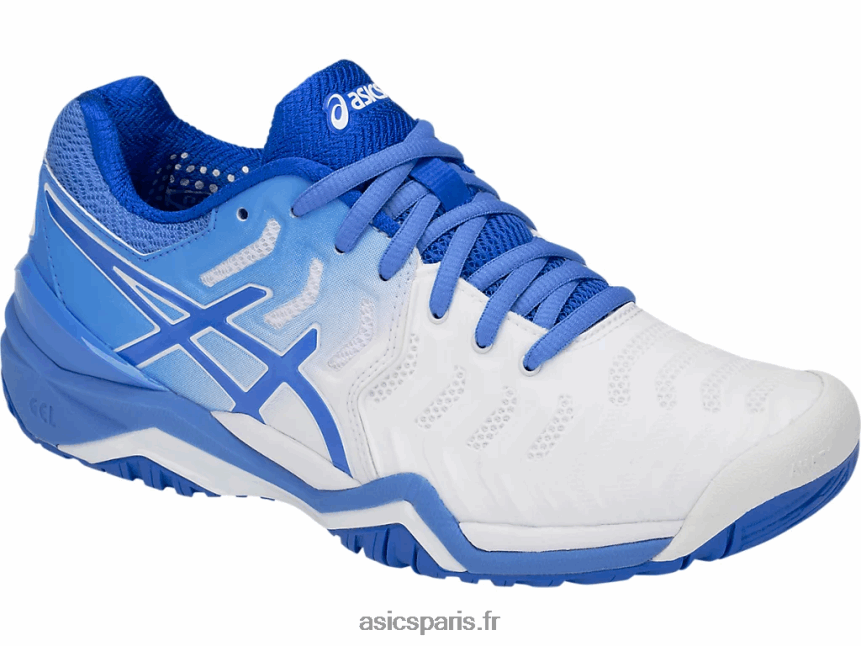 femmes Asics gel-résolution 7 BXL8B24214 côte blanche/bleue