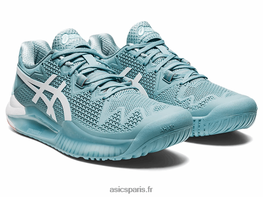 femmes Asics gel-résolution 8 BXL8B22957 bleu fumé/blanc