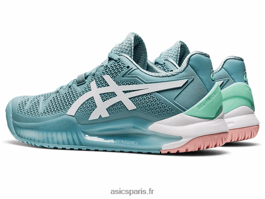 femmes Asics gel-résolution 8 BXL8B22957 bleu fumé/blanc