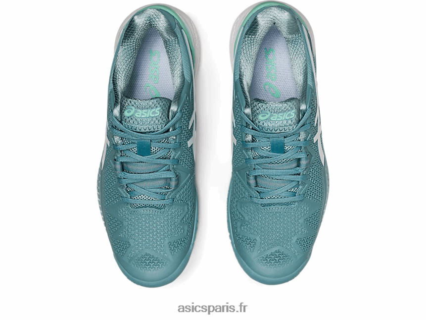 femmes Asics gel-résolution 8 BXL8B22957 bleu fumé/blanc