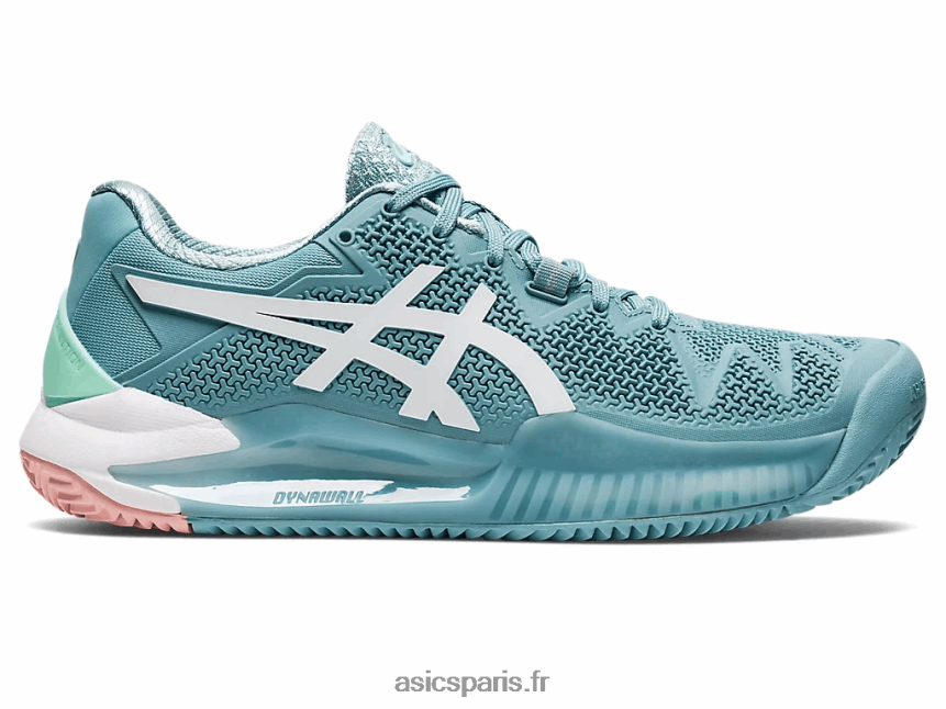 femmes Asics gel-résolution 8 argile BXL8B23087 bleu fumé/blanc