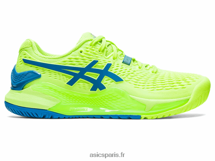 femmes Asics gel-résolution 9 BXL8B22170 danger vert/reborn bleu