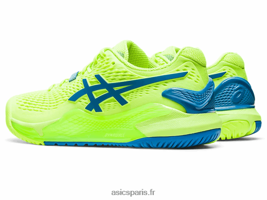 femmes Asics gel-résolution 9 BXL8B22170 danger vert/reborn bleu