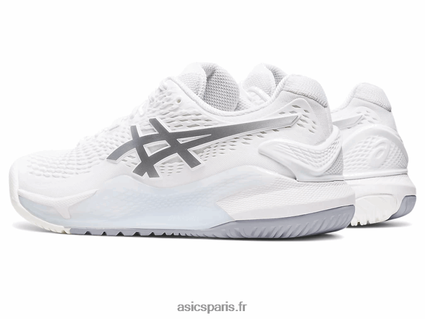 femmes Asics gel-résolution 9 BXL8B22390 blanc/argent pur