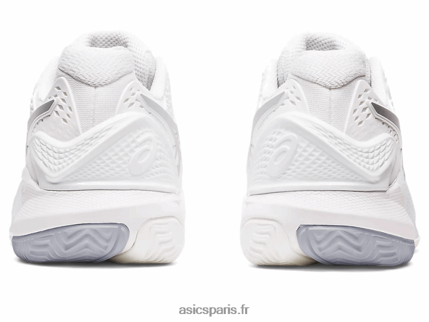 femmes Asics gel-résolution 9 argile BXL8B22459 blanc/argent pur