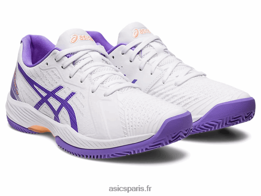 femmes Asics solution d\'argile rapide ff BXL8B22569 blanc/améthyste