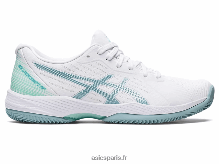 femmes Asics solution d'argile rapide ff BXL8B23175 blanc/bleu fumé