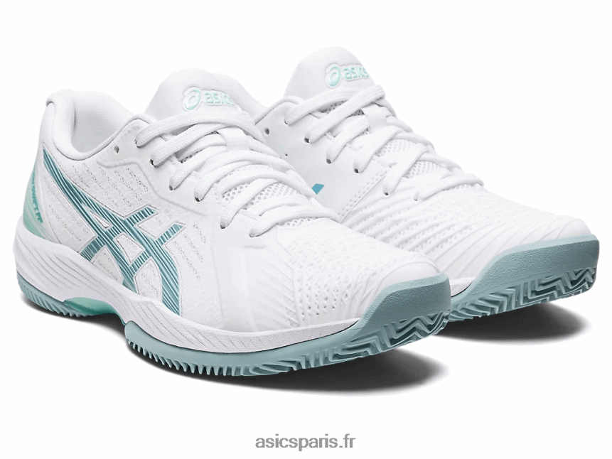 femmes Asics solution d\'argile rapide ff BXL8B23175 blanc/bleu fumé