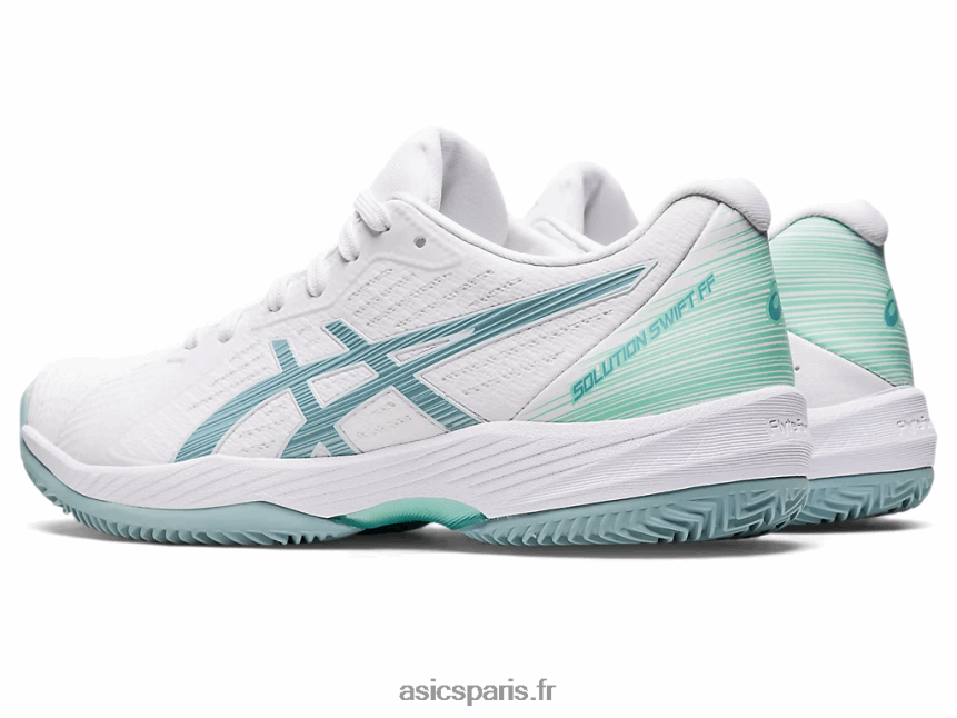 femmes Asics solution d\'argile rapide ff BXL8B23175 blanc/bleu fumé