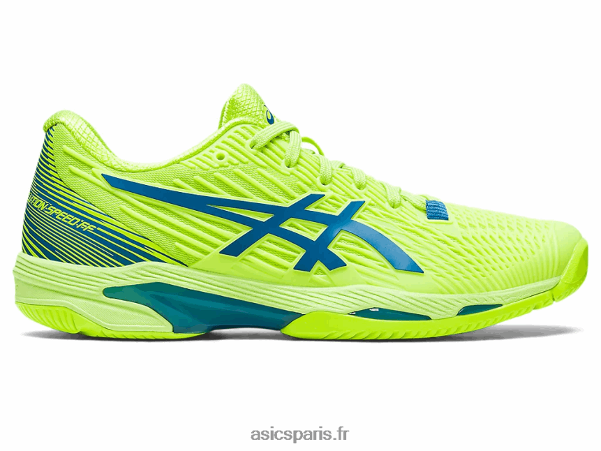 femmes Asics vitesse de solution ff 2 BXL8B22174 danger vert/reborn bleu