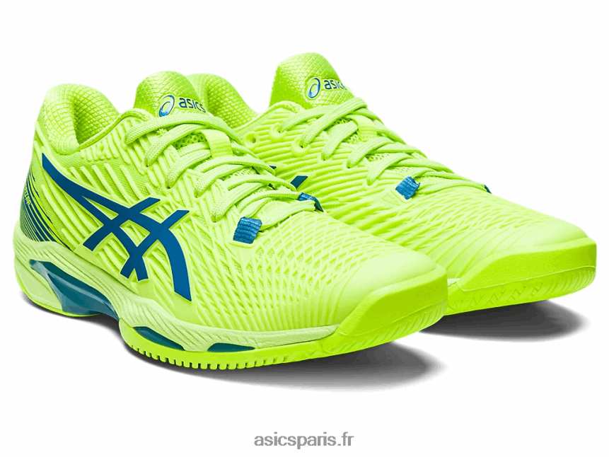 femmes Asics vitesse de solution ff 2 BXL8B22174 danger vert/reborn bleu