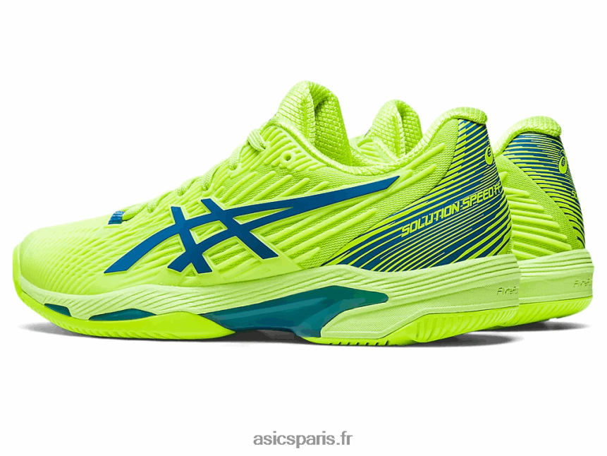 femmes Asics vitesse de solution ff 2 BXL8B22174 danger vert/reborn bleu