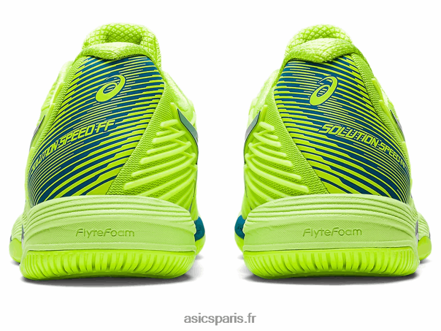 femmes Asics vitesse de solution ff 2 BXL8B22174 danger vert/reborn bleu
