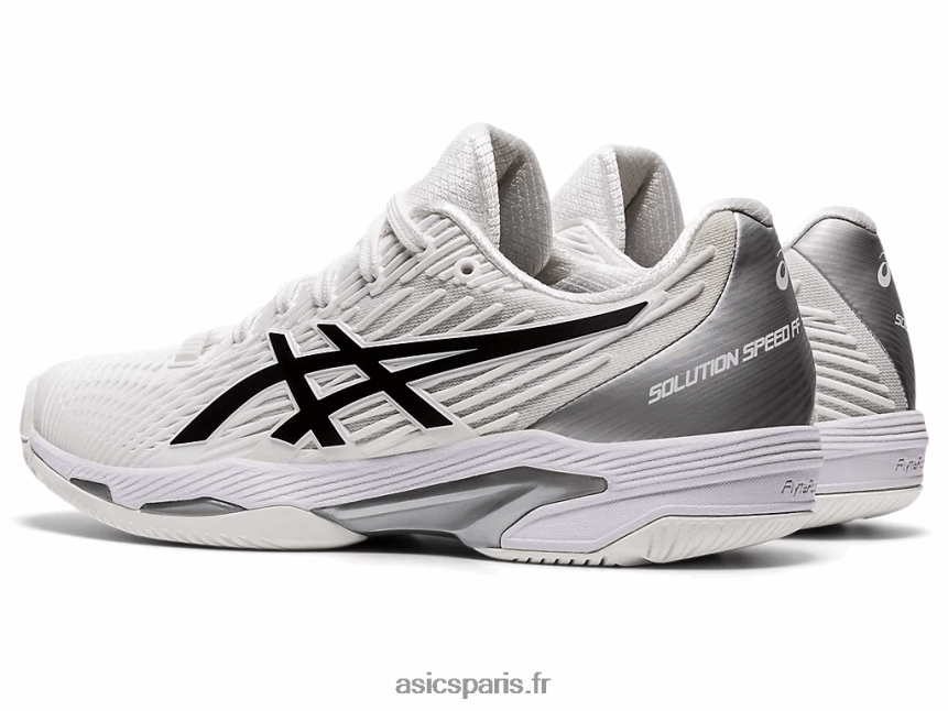femmes Asics vitesse de solution ff 2 BXL8B22595 blanc noir