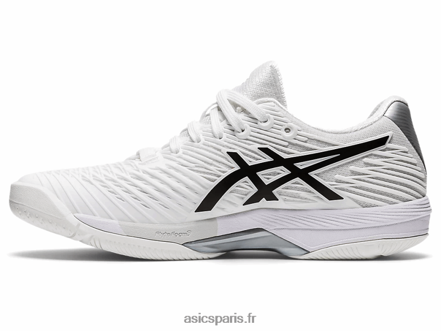 femmes Asics vitesse de solution ff 2 BXL8B22595 blanc noir