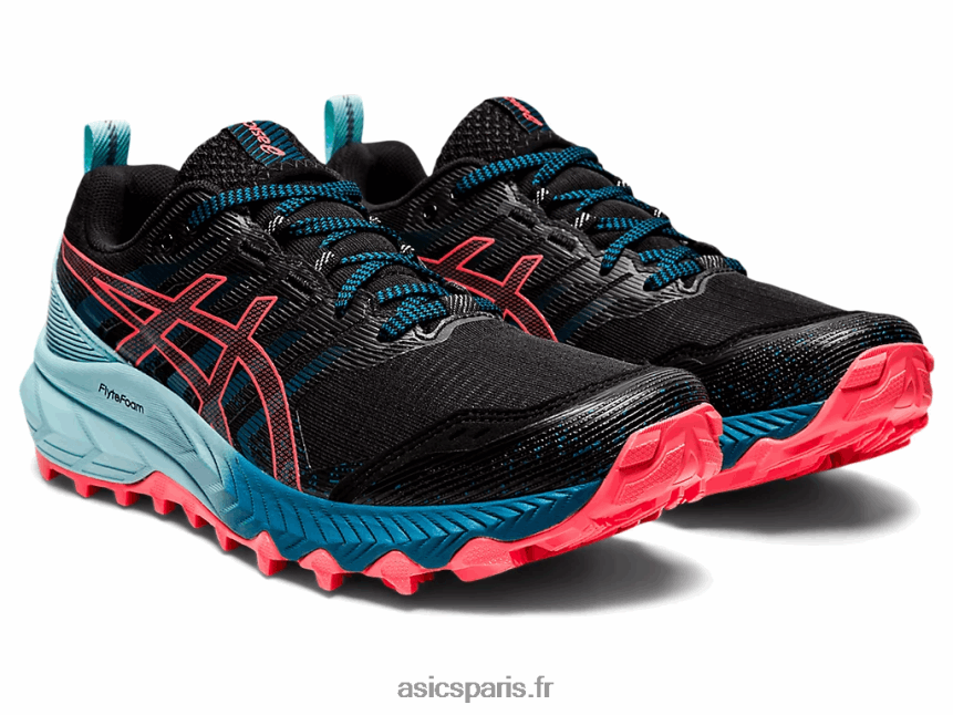 femmes Asics gel-trabuco 9 BXL8B23888 noir/corail flamboyant