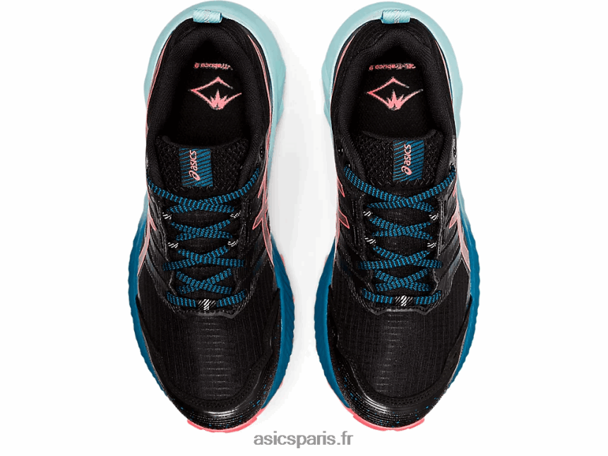 femmes Asics gel-trabuco 9 BXL8B23888 noir/corail flamboyant