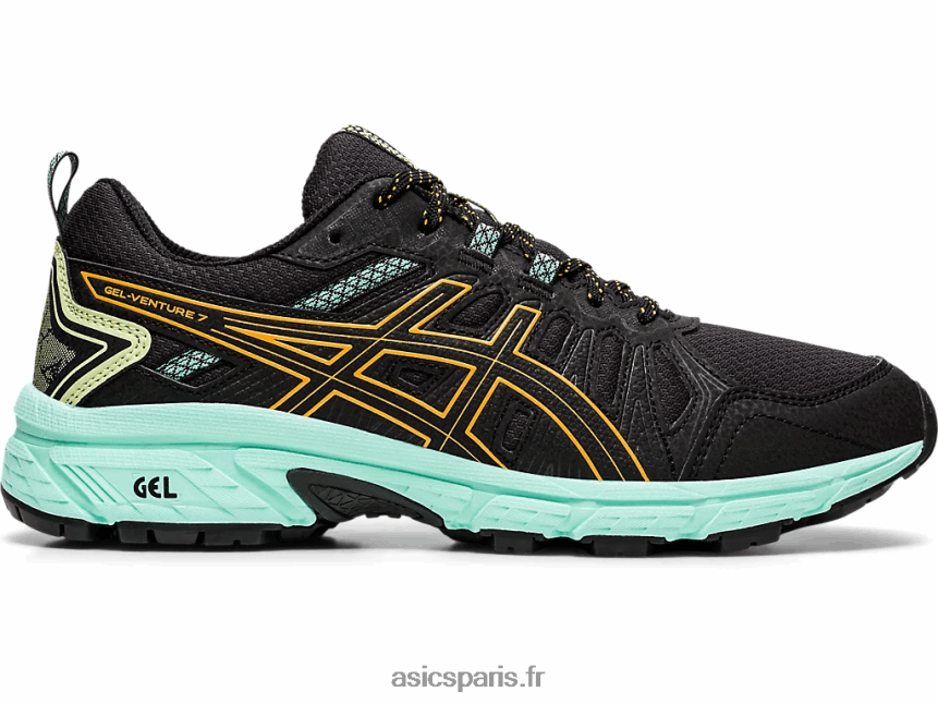femmes Asics gel-venture 7 large BXL8B24162 pop noir/orange