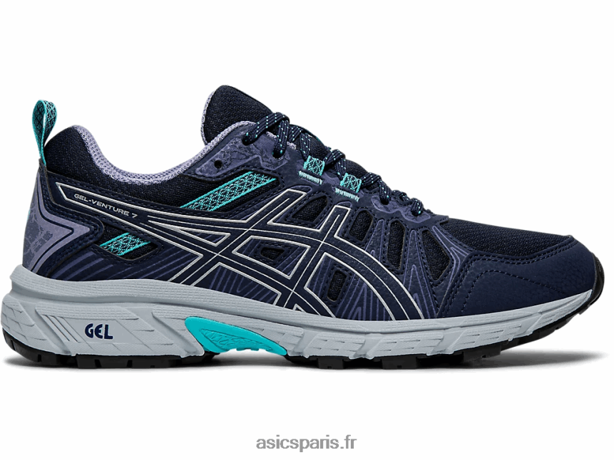 femmes Asics gel-venture 7 large BXL8B24201 Noir argent