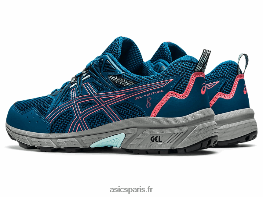 femmes Asics gel-venture 8 BXL8B23612 sarcelle d\'eau profonde/corail flamboyant