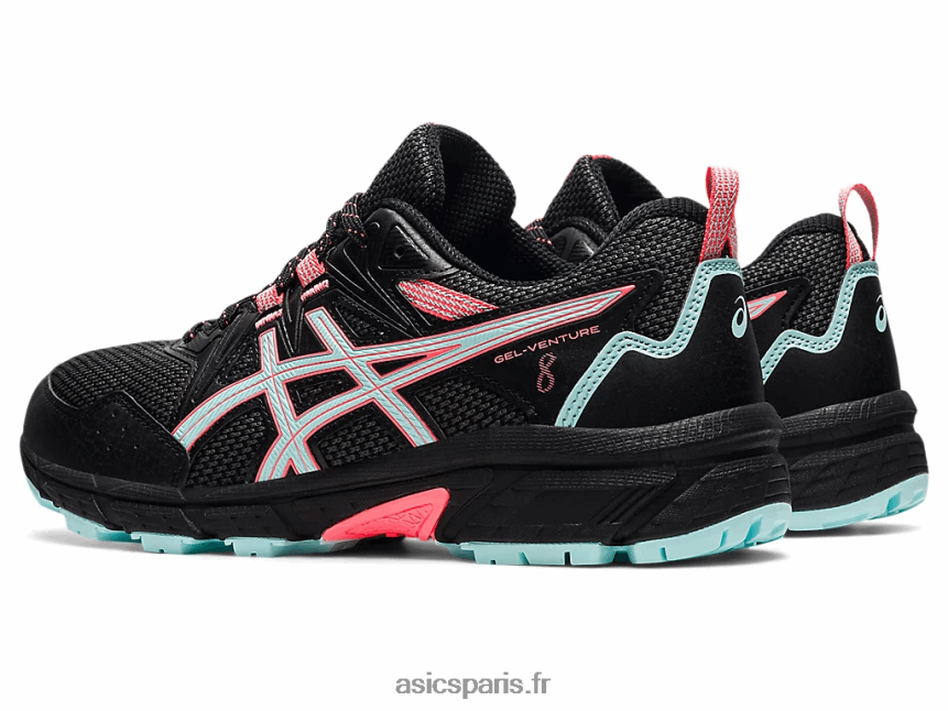 femmes Asics gel-venture 8 de large BXL8B23547 noir/bleu clair