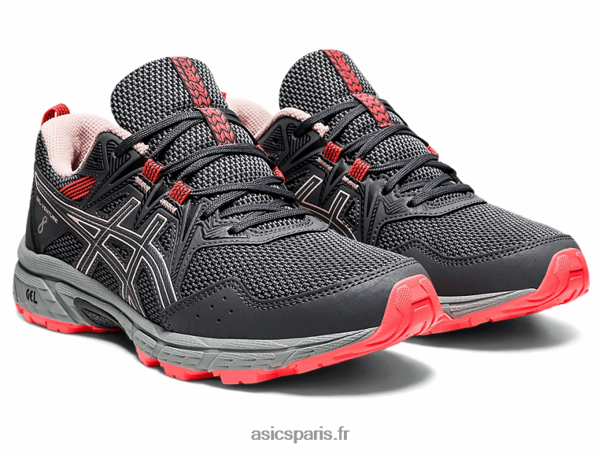 femmes Asics gel-venture 8 de large BXL8B23594 transporteur gris/pêche gingembre