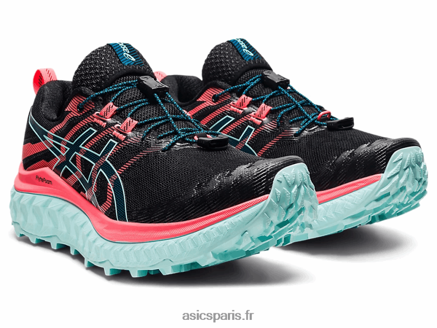 femmes Asics trabuco max BXL8B23877 noir/corail flamboyant