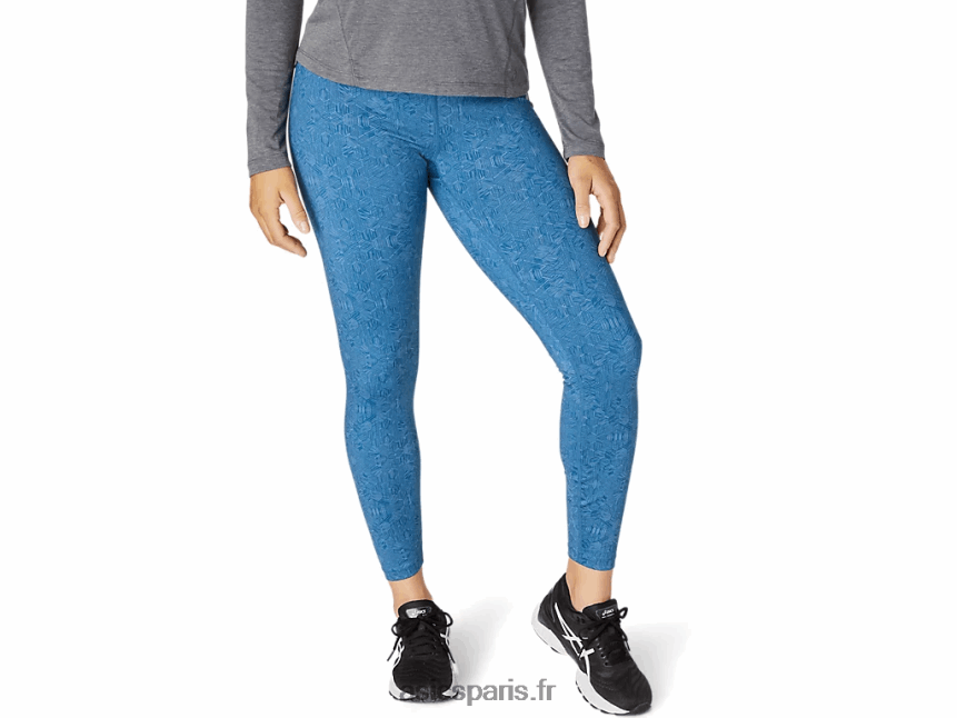 femmes Asics Collants 7/8 BXL8B24103 impression hexagonale gravée grand requin
