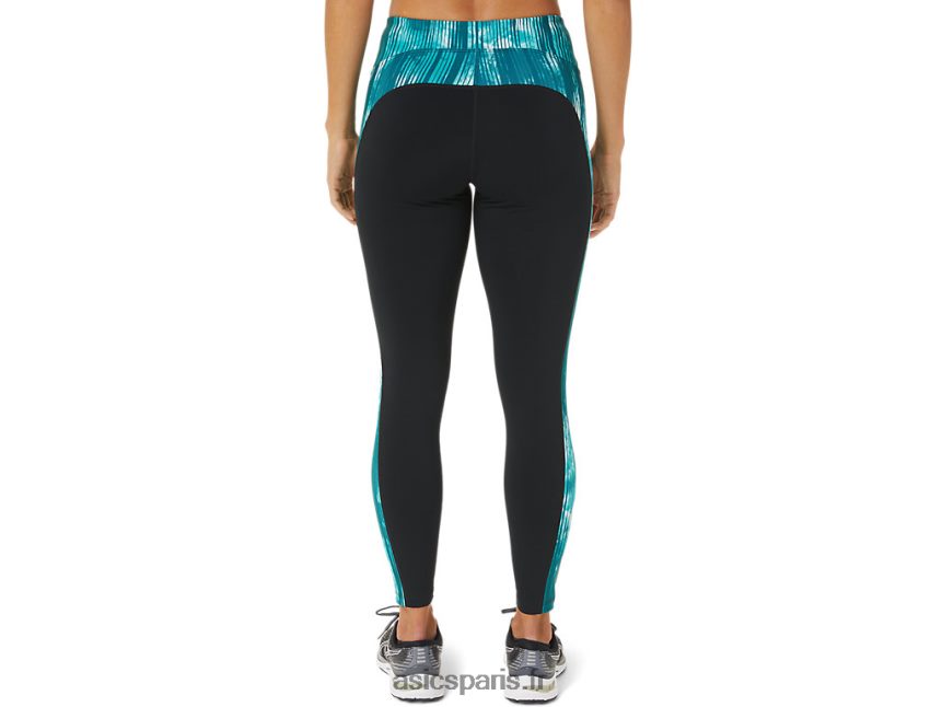 femmes Asics Performances 7/8 serrées BXL8B23081 noir/pin velours tie-dye