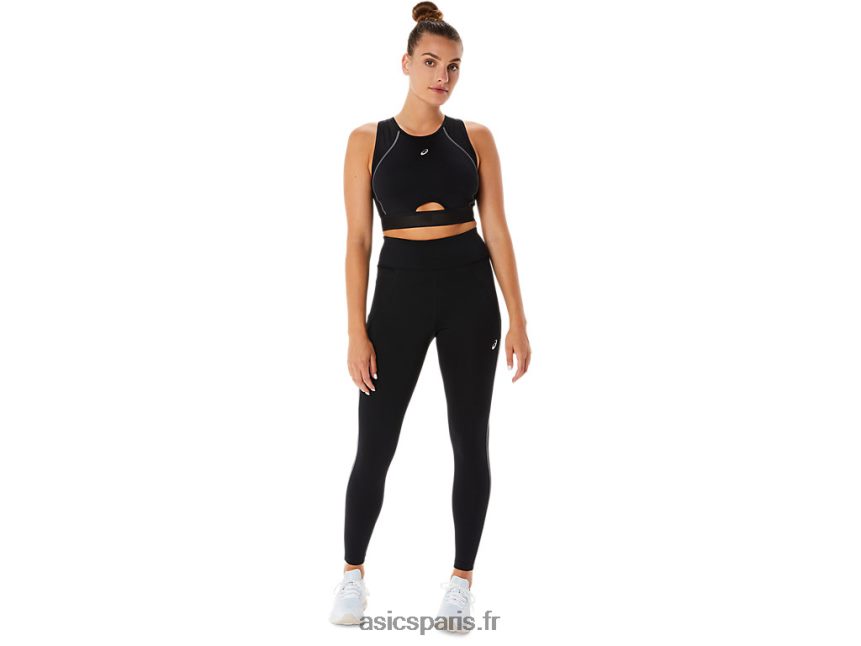 femmes Asics collant d\'entraînement à empiècement en mesh BXL8B22308 performance noir