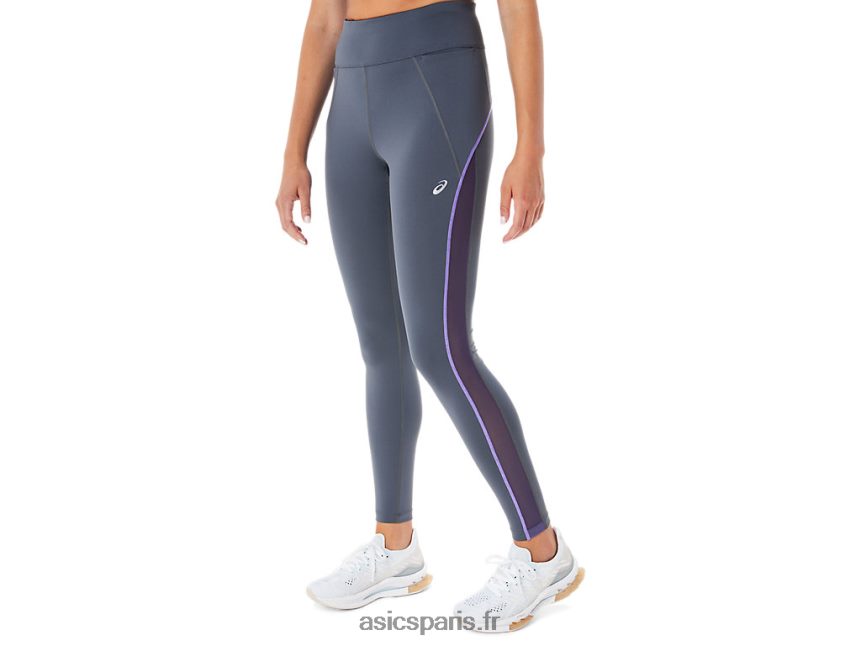 femmes Asics collant d\'entraînement à empiècement en mesh BXL8B22311 transporteur gris