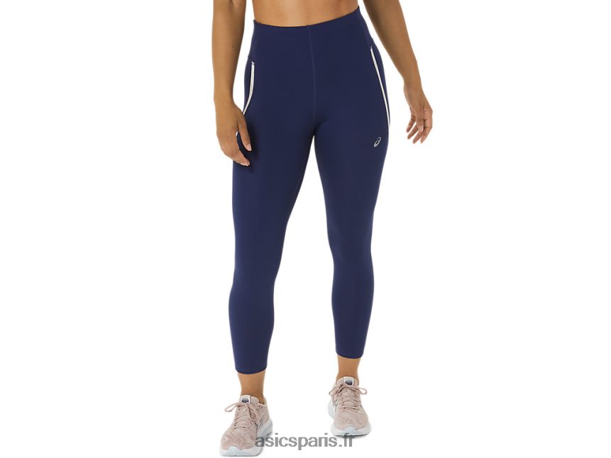 femmes Asics course taille haute serré BXL8B22513 Bleu indigo