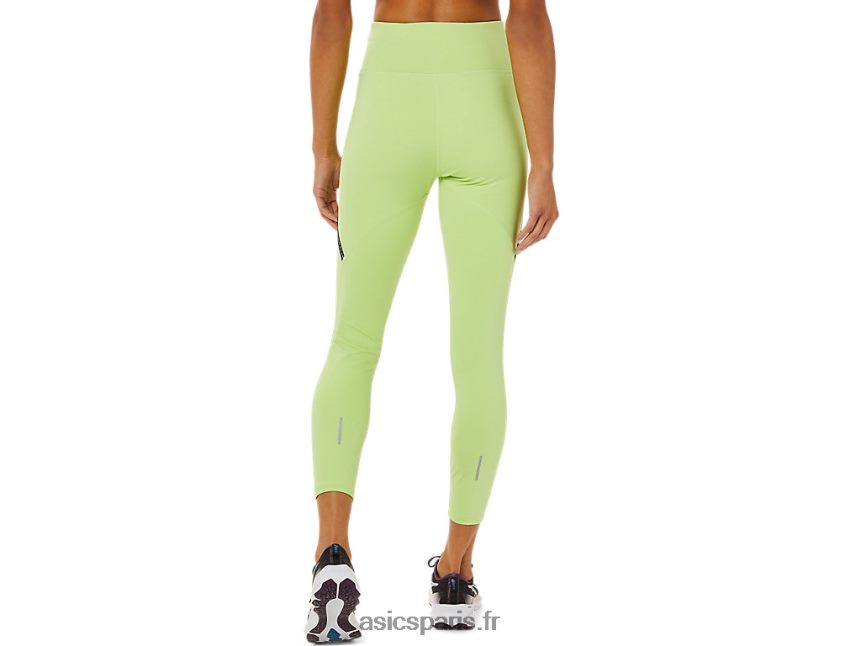 femmes Asics course taille haute serré BXL8B23335 vert citron