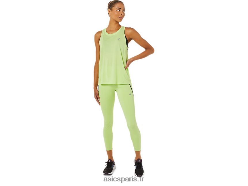 femmes Asics course taille haute serré BXL8B23335 vert citron