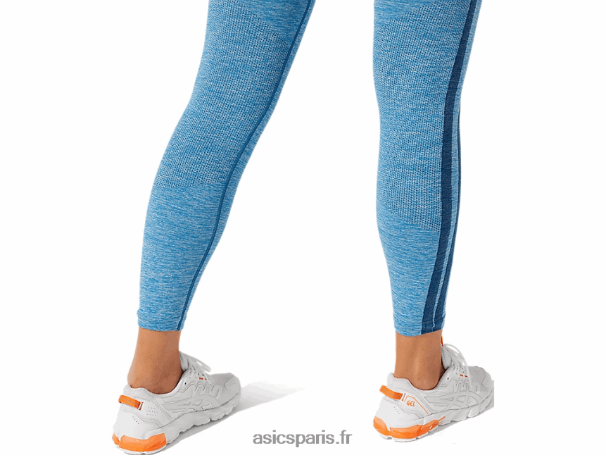 femmes Asics cropped logo collant sans coutures BXL8B23947 bleu reborn/bleu mako